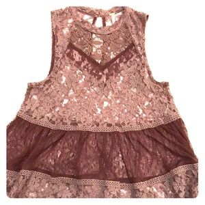 Free People lace tank top